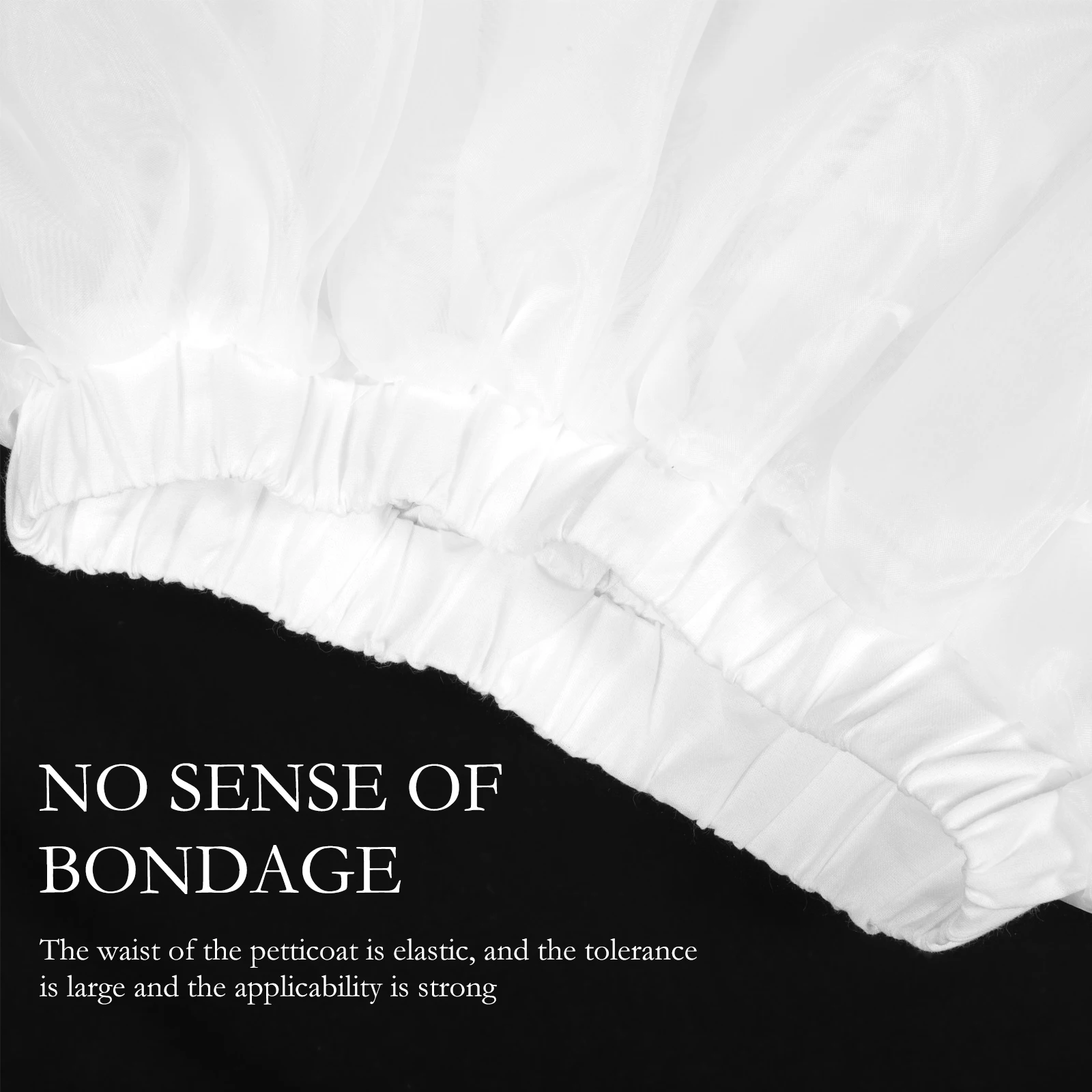 

Girls Petticoat Elastic Waist Skirt Underdress For Wedding Lolita Kids Children Layered High-Grade Fabric Comfortable