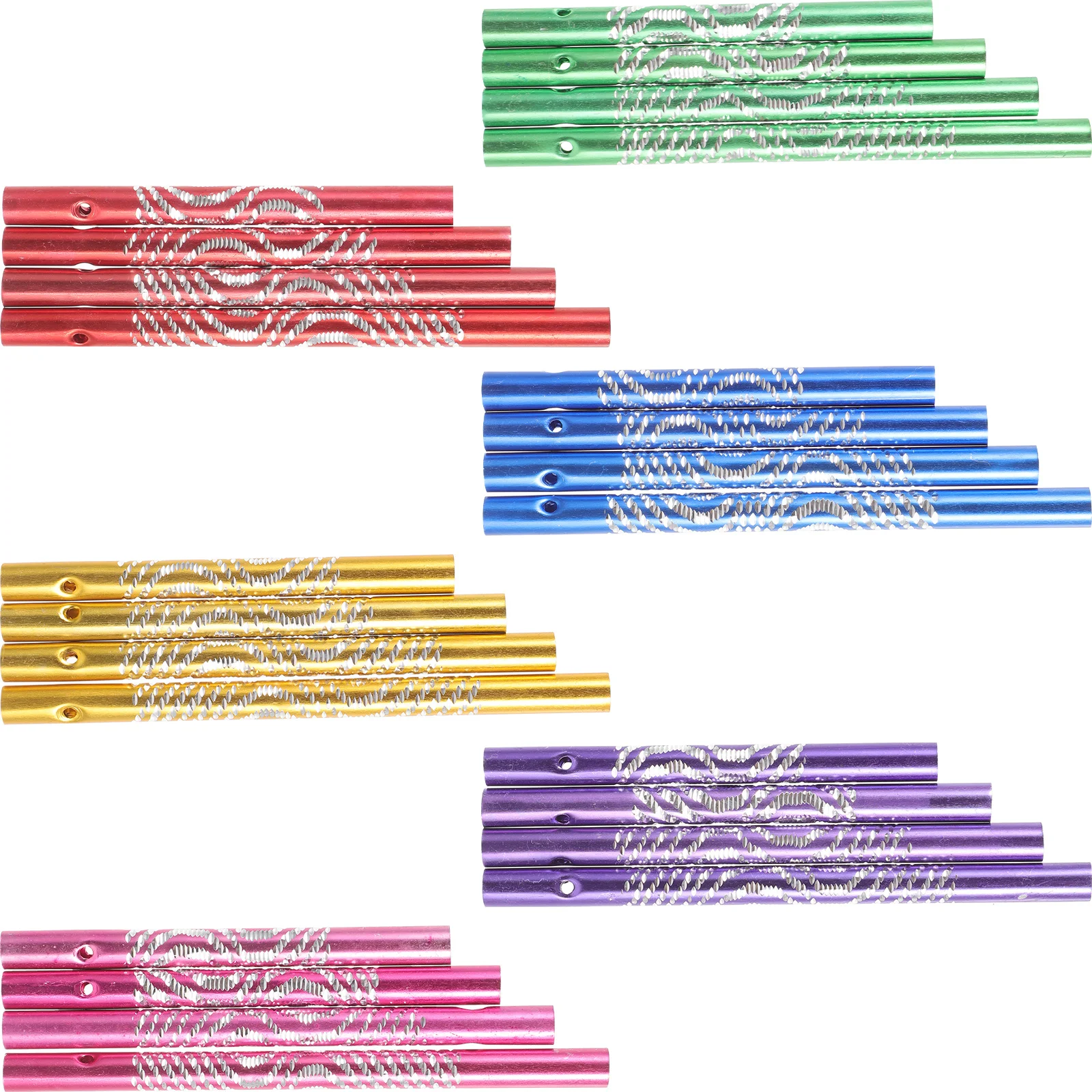 

24Pcs Metal Wind Chime Tubes DIY Craft Material for Wind Chime Making Relaxing Sound Garden Decor Metal for DIY