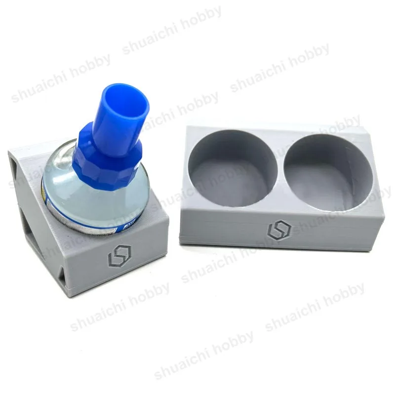 Base de garrafa de cola impressa 3d, redonda/quadrada, suporte de armazenamento de água cola, ferramentas de montagem diy para modelo de carro tanque de aeronave, 1 peça