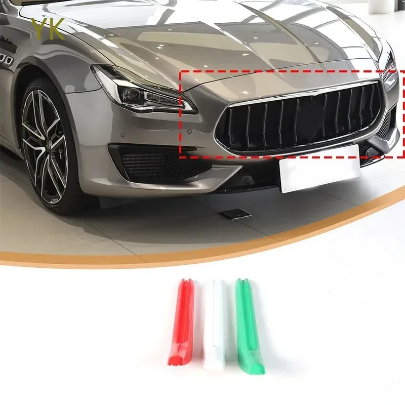 

For Maserati Ghibli President 2022-2024 ABS Car Front Grille Trim Strips Grill Cover Decorative Stickers Car Accessories