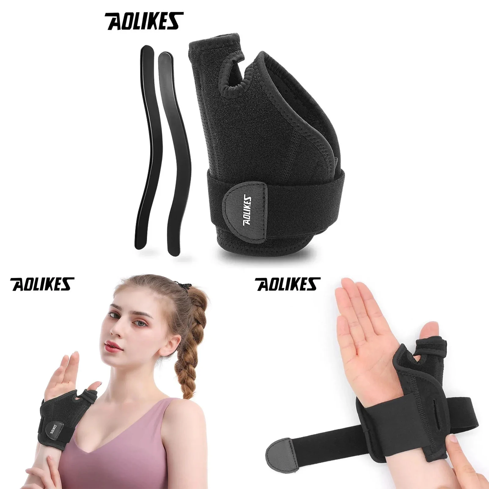 

AOLIKES 1 шт. стабилизатор запястья для растяжений, тендинита, запястья, бандаж для большого пальца с поддержкой разбрызг большого пальца для мужчин и женщин