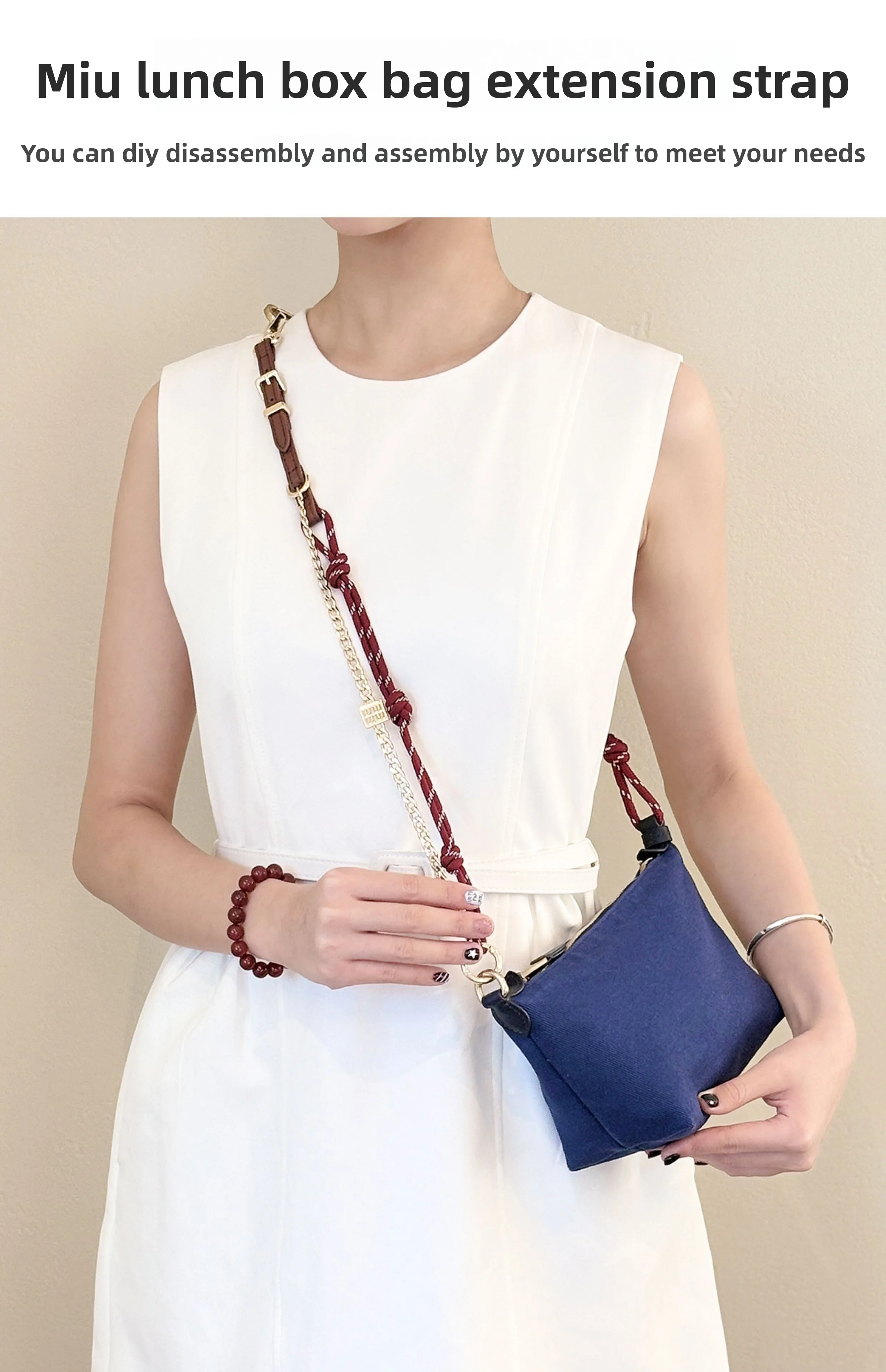 Bag Extension Chain Bag Shoulder Strap for Women Bag Strap No Drilling Underarm Diagonal Cross Bag Modification Bags Accessories