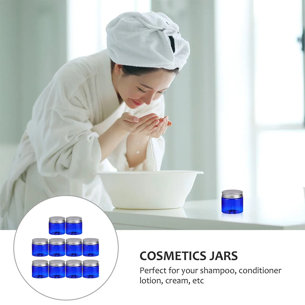 

10Pcs 50G Travel Containers Reusable Plastic Cream Jars for Skincare Products Mini Lotion Storage Box with Lid Seal