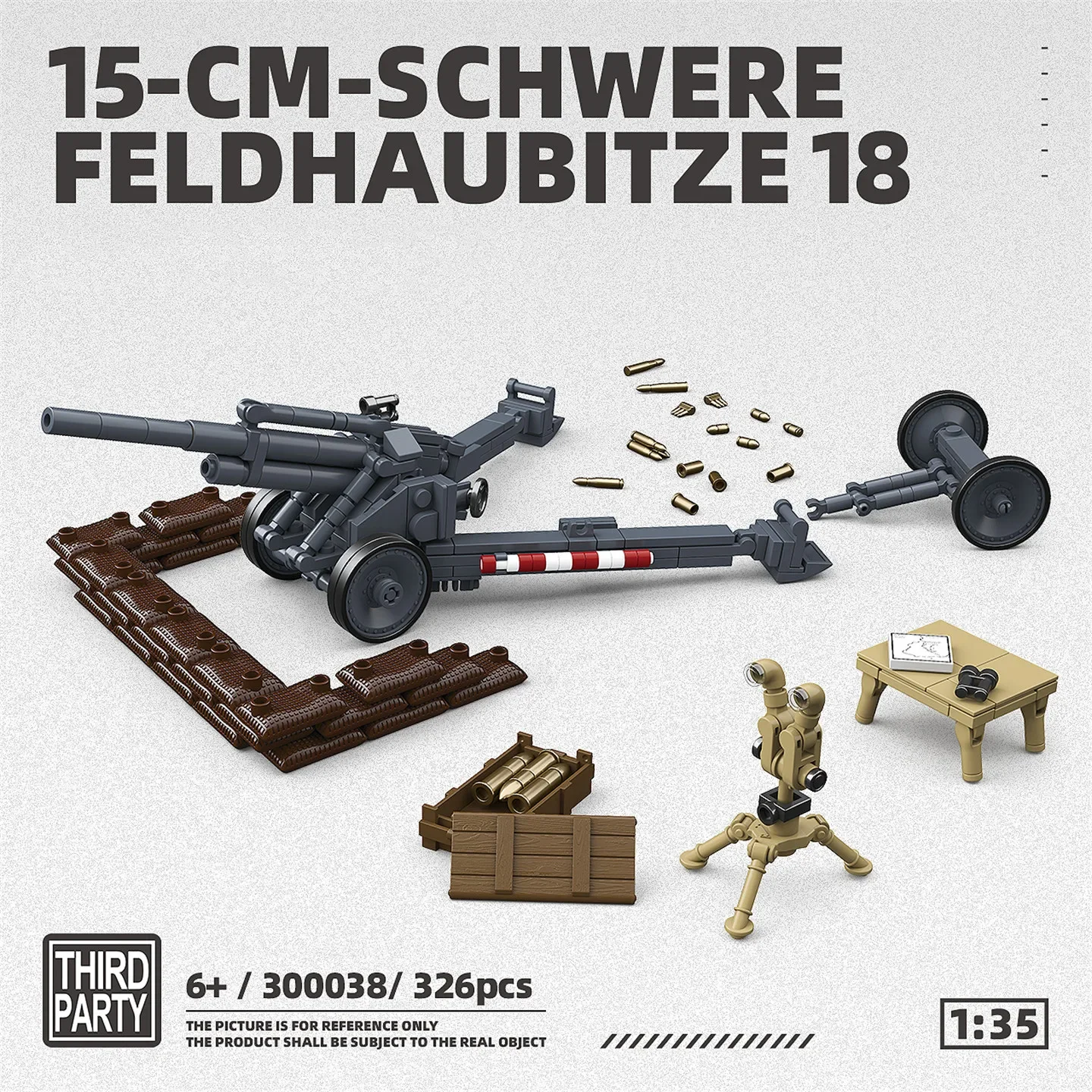 1:35 Scale MOC Model 1:35 Scale MOC Model Infantry Division SFH 18150mm Heavy Howitzer Firepower Building Blocks