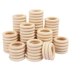 20pcs 35mm Wooden Rings for Crafts, Unfinished Macrame Rings Circle for Jewelry, DIY Making, Crafts and Home Decor