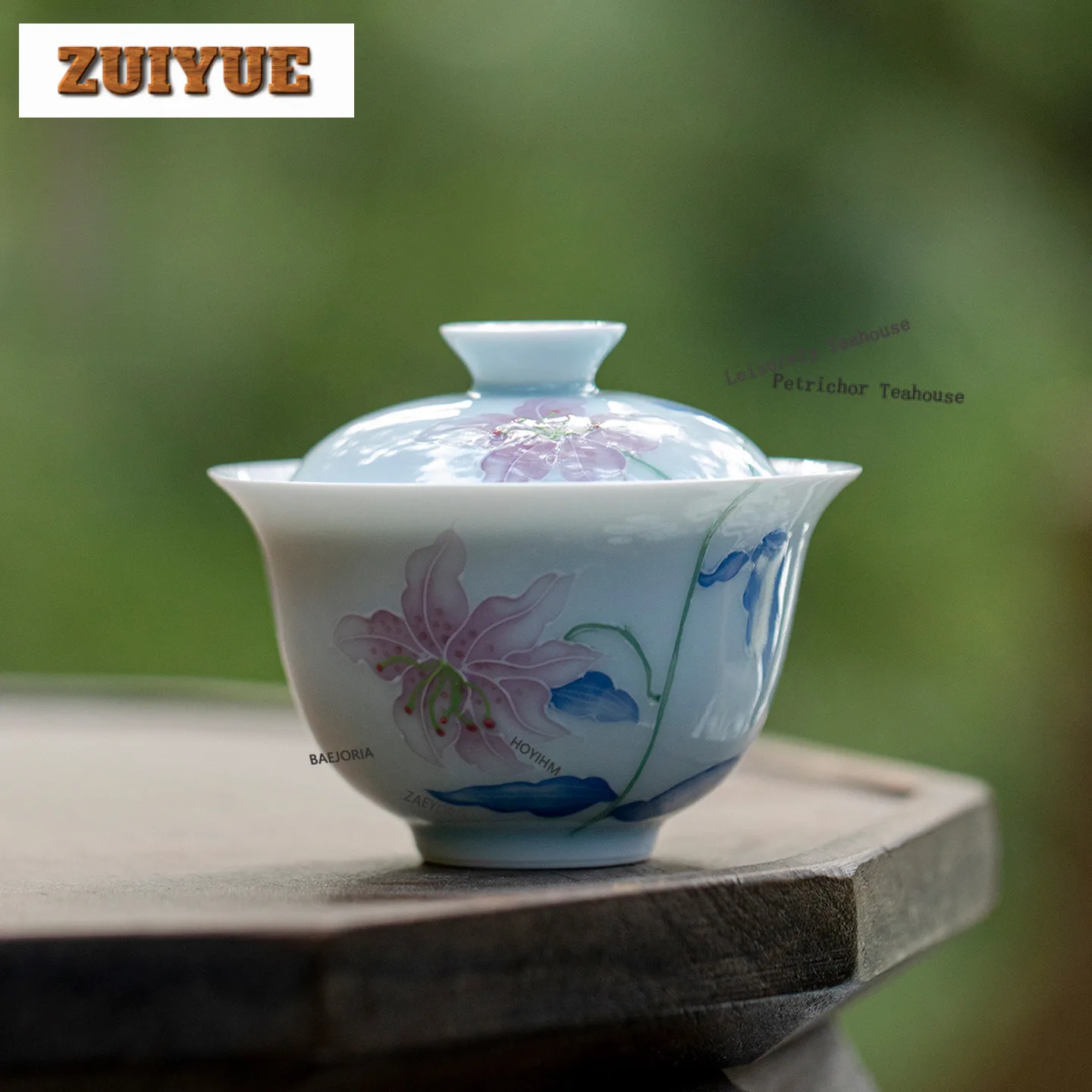 

110ml Hand-painted Peony Gaiwan Antique Tea Tureen Household Tea Bowl With Lid Kit Tea Brewing Cover Bowl Cafes Ornaments