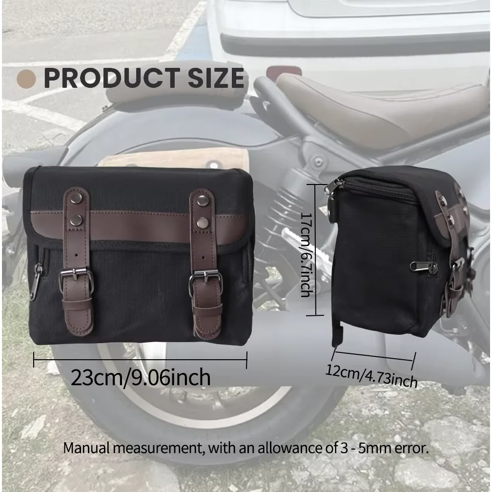 Motorcycle Tool Bag Universal Motor Fork Bag Handlebar Bag Sissy Bar Storage Tool Bag For Honda Kawasaki Suzuki Yamaha Sportster
