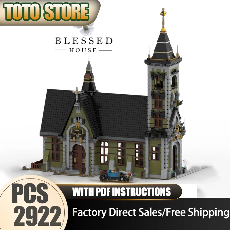 

City Street View Model Moc Building Bricks Blessed House Model Technology Modular Blocks Christmas Construstion Toys Gift