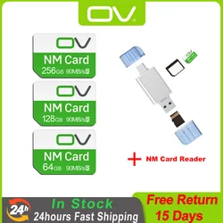 OV NM Card 256 GB 128GB 64GB Nano Memory SD Card per Huawei P30 P40 P50 Mate 30 Pro RS Nova Honor NM TF USB Type C Card Reader