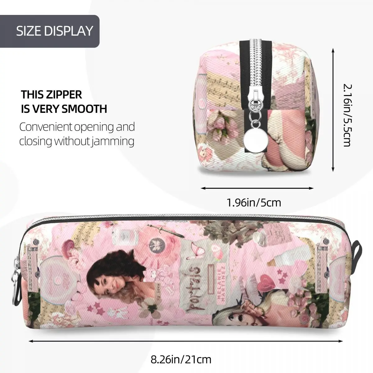 핑크 멜라니 마르티네스 연필 케이스 패션 음악 가수 펜 상자 가방 학생 대용량 학생 학교 선물 연필 상자