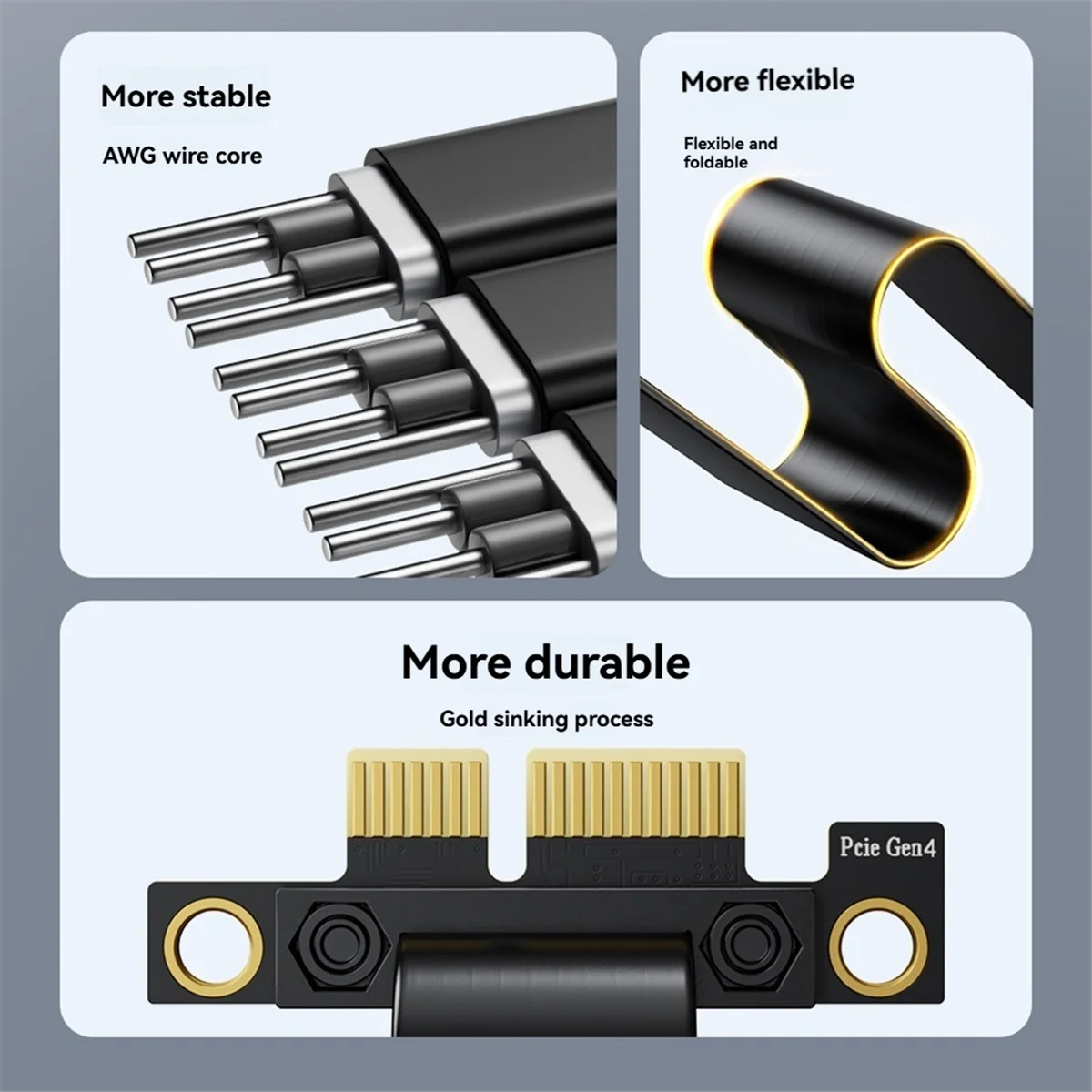 N18R PCIE4.0X1 Удлинительная беспроводная сетевая карта Мини-слот DMA плата Загрузочная карта Адаптер Кабель Звуковая карта Карта сбора данных 10 см