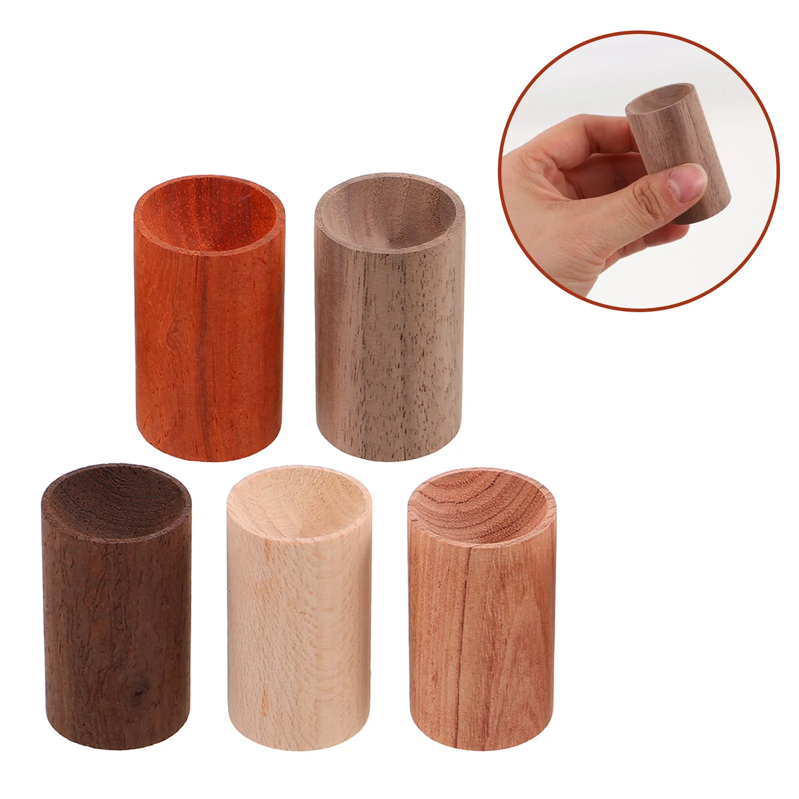 5Pcs Wooden Aromatherapy Diffuser Beech Wood Essential Oil Diffuser Small Round for Car Office Home Desk Air Freshener
