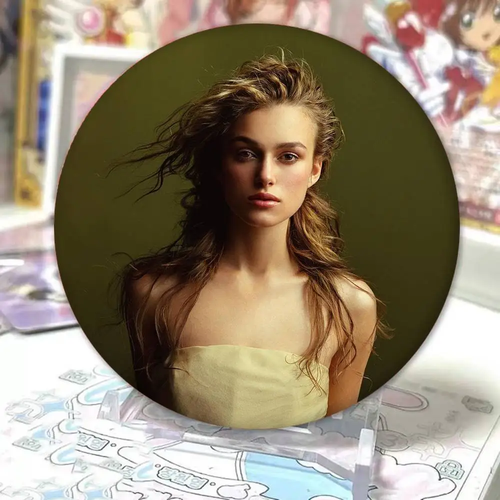 K-Keira كريستينا نايتلي صور دبابيس الإبداعية شارة مستديرة الهدايا دبابيس 32/44/58 مللي متر #6