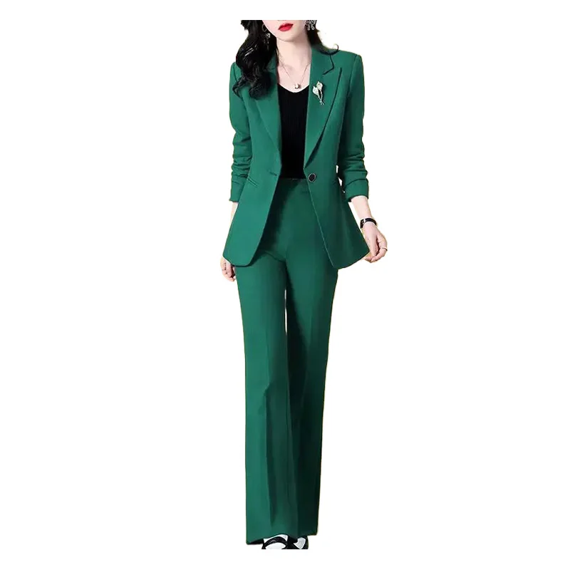 2024 Spring and Autumn Season Korean Edition New Fashion and Temperament Set Professional Suit Pants Two Piece Set Pant Sets