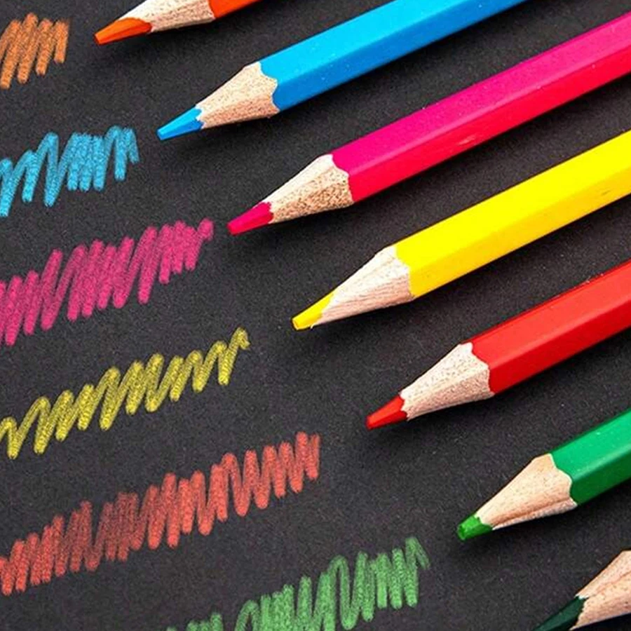 Vs/Vignettestationery 12/24/36/48 Colors Color Pencil DIY Set Includes: Wooden Color Pencil Sharpener Eraser School Office Supplies