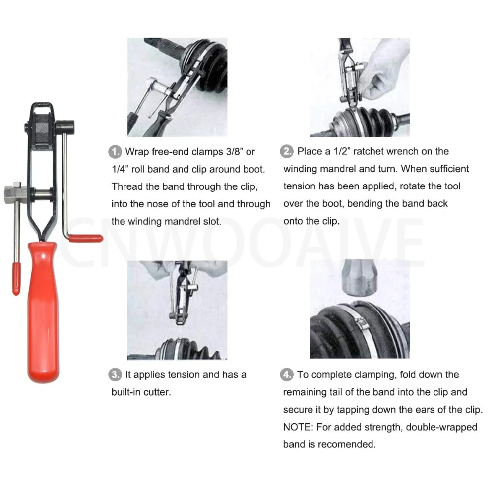 2pcs CV Joint Boot Clamp Pliers Set Hose Band Cut-off Pliers Car Banding Tool Kit