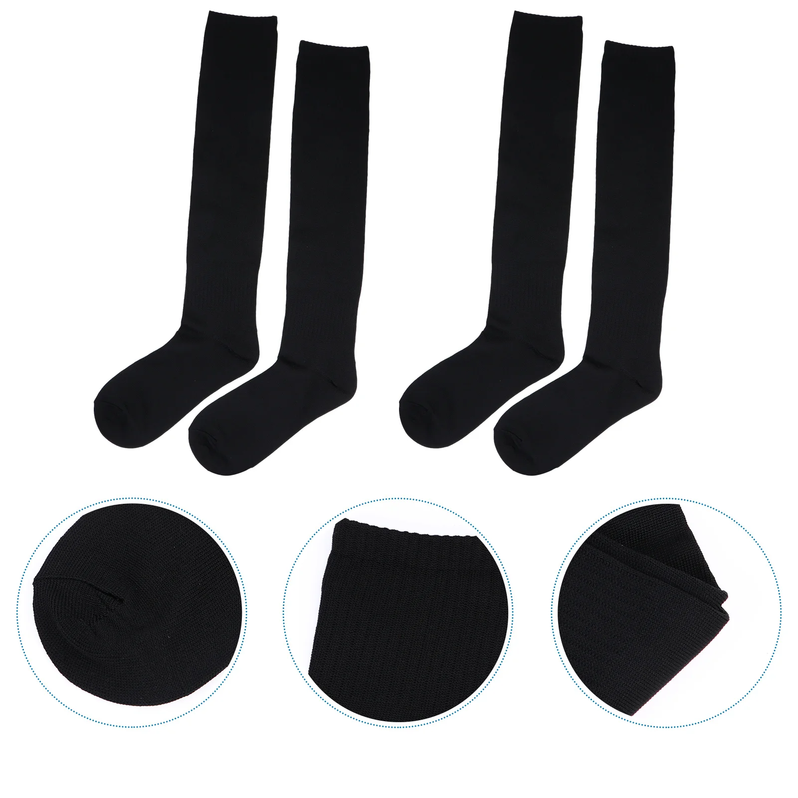 

3Pairs Soccer Socks Long Sports Stockings for Men Elastic Non-Slip Cuff Performance Socks for Football Running Training