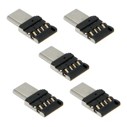1-5PCS OTG Micro USB Type C Adapter USB-C Male to USB 2.0 Female Data Connector for Macbook Samsung Xiaomi Huawei Android Phone