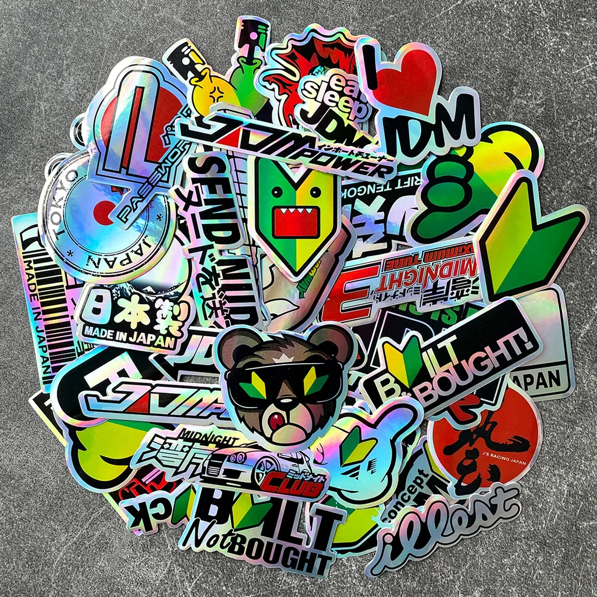 40 stks/partij Willekeurige Motorfiets Stickers Auto Fietshelm Tank Racing JDM Logo Accessoires Decals Voor Yamaha Kawasaki Voge CFMOTO