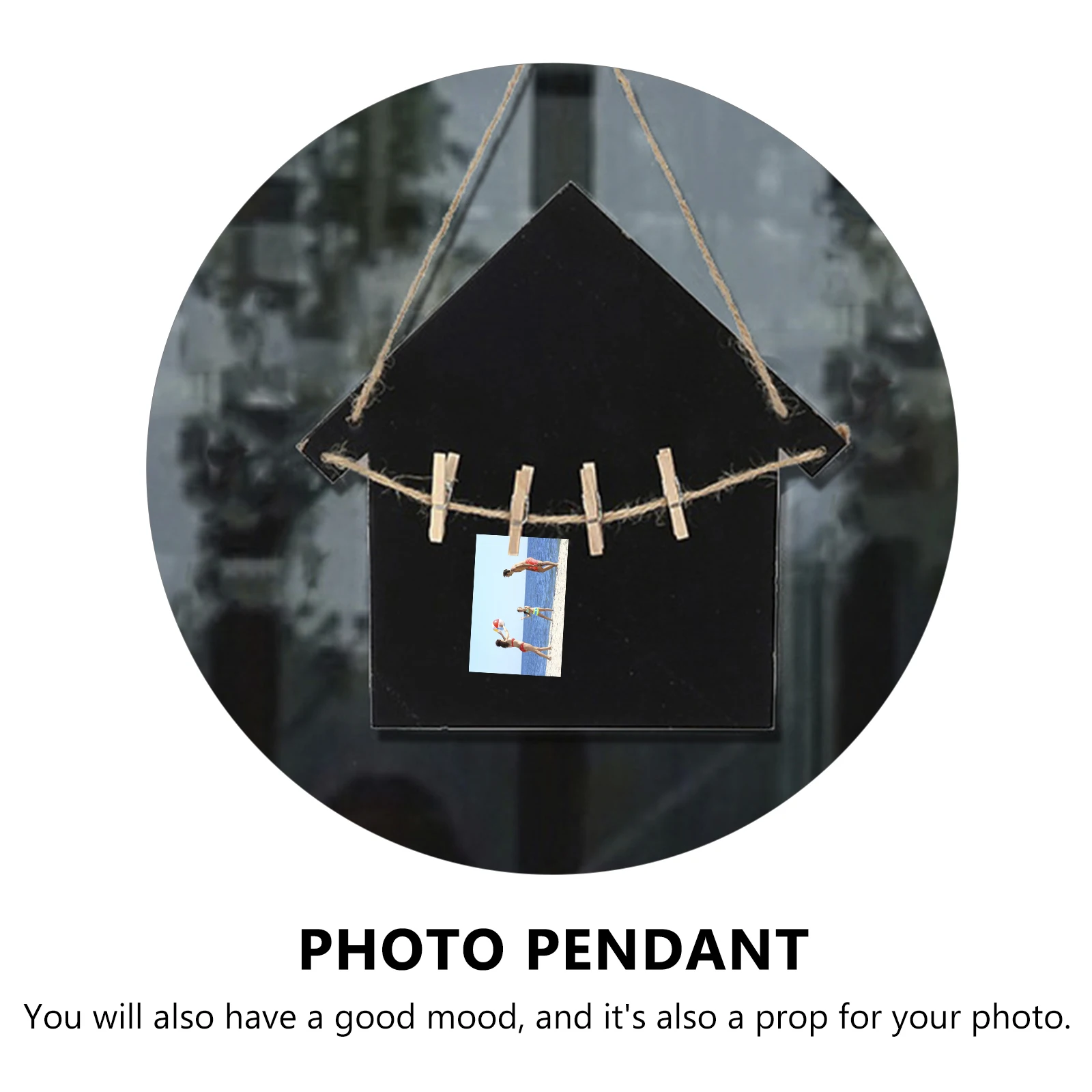 2pcs Decoration Chalkboard Sign Writing Chalkboard Hanging Ornament Wood Material Unique Gift