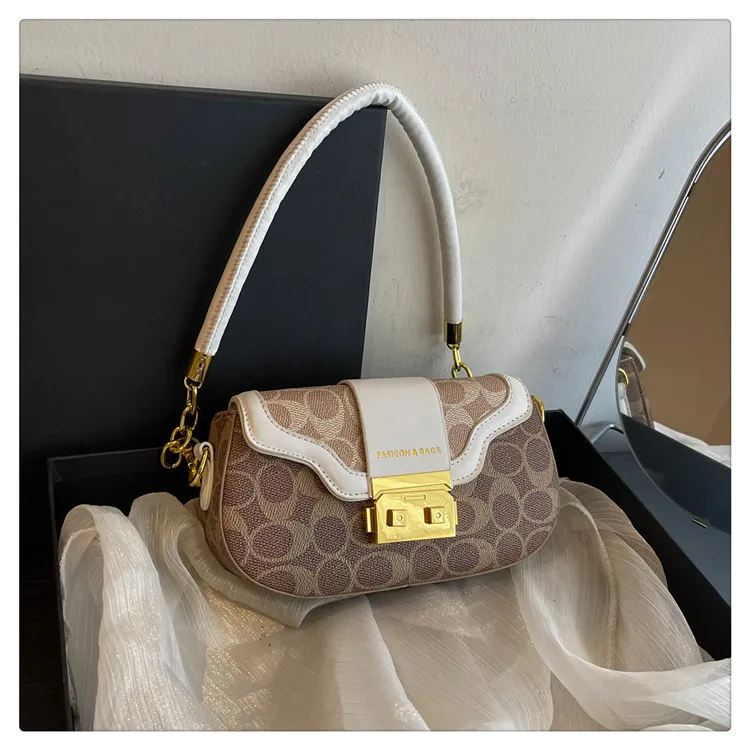2025 جديد السرج حقيبة المرأة التباين طباعة Crossbody/حقيبة كتف متعددة الاتجاهات ارتداء تحت الإبط محفظة أنيق الإكسسوار اليومي