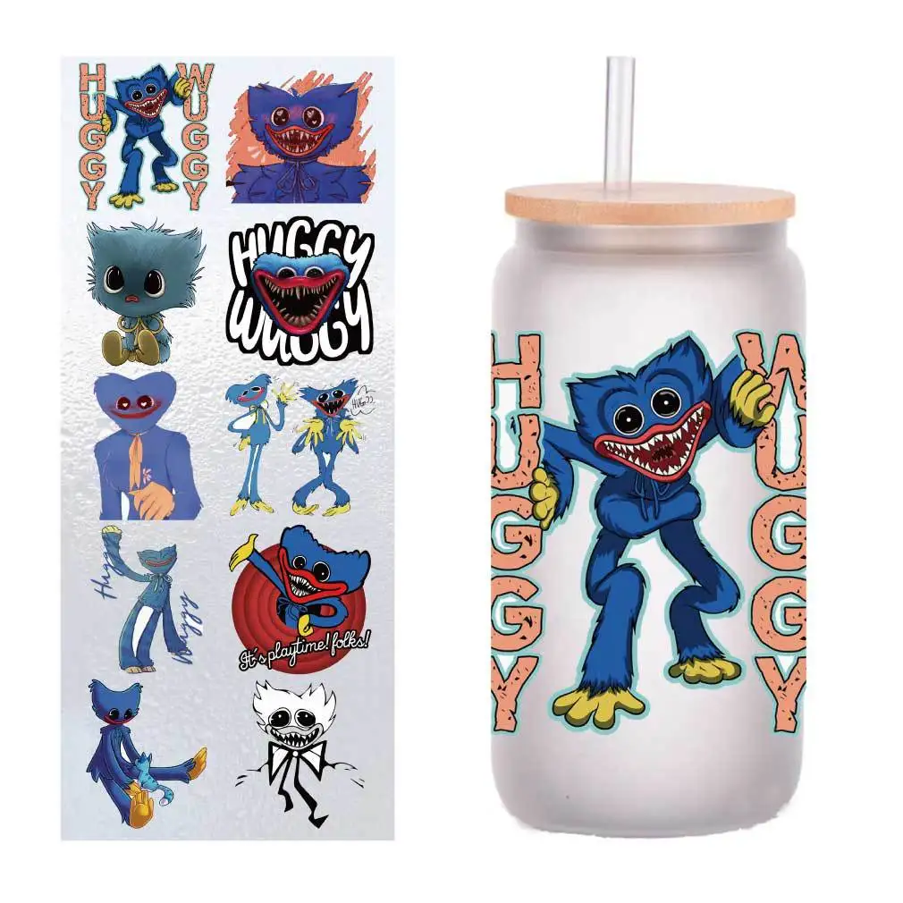 

10 pieces/pack Bobby's game time UV transfer sticker Crystal label DIY Cup sticker customized four inches.