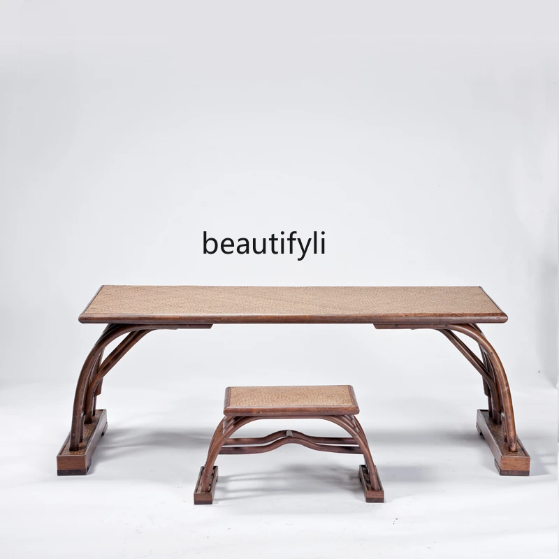 Rattan Small Table Sitting Floor Tea Table Minimalist Chinese Style Low Table Drinking Tea Tea Table Table