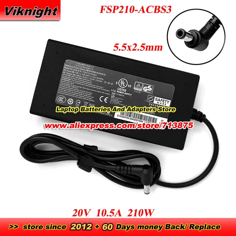 FSP210-ACBS3 AC Adapter 20V 10.5A 210W Power Supply with 5.5x2.5mm tip
