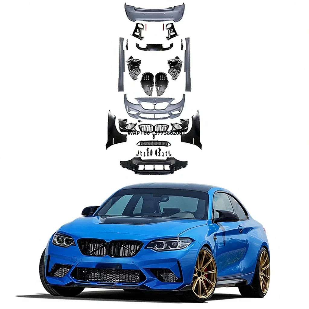 

M2C Style Wide Conversion Body Kit for 2 Series F22 F23 2014-2021 Car Bumper With Front Rear Bumper Side Skirts Fender