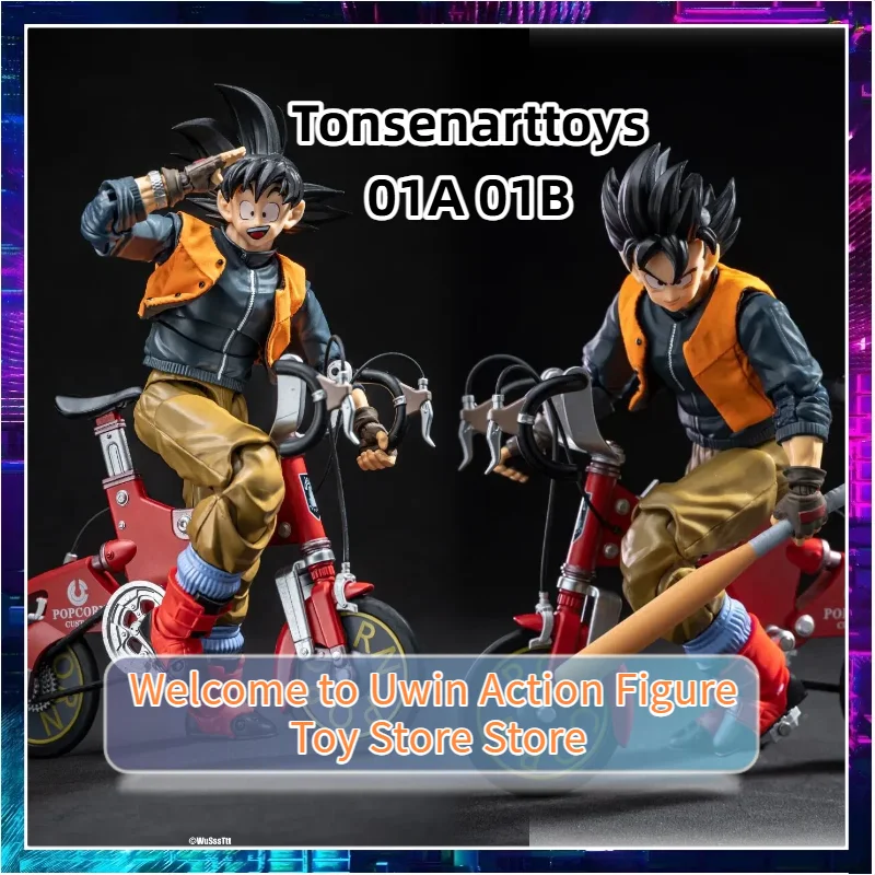 

Игрушки Tonsenarttoys Kamione 01A 01B Dragon Ball Z SHF: Фигурки Сон Гоку на мотоцикле, аксессуары, аниме-фигурки, игрушки для хобби