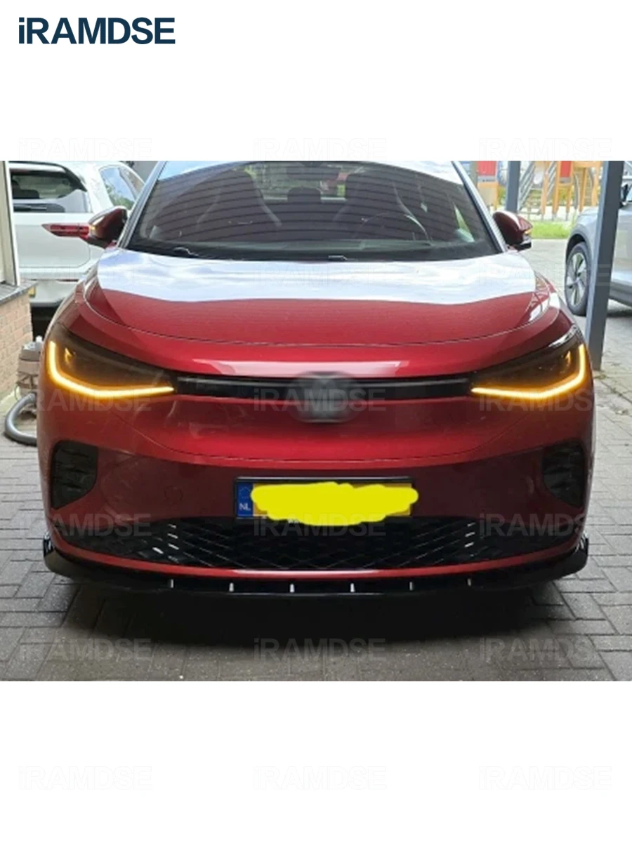 ID4 Front Bumper Lip for Volkswagen ID.4 Air Splitter Car Body Kit