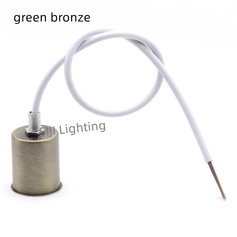 Vintage E27 Ceramic Lamp Holder E26 E27 Socket Lamp Holder With Cable Wire Retro Ceramic Lamp Base For Ceiling Light Chandeliers