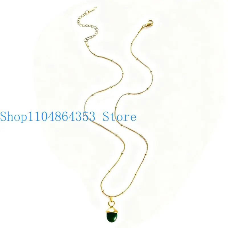 652F Stylish And Portable Pinecone Pendant Necklace For Women Elegant Designs Natural Inspire Jewelry Gift