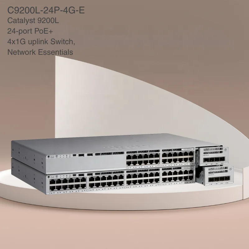 New for Catalyst 9200L-24P-4G-E 24-Port PoE+ 4x1G SFP Managed Switch with QoS 56 Gbps Stackable
