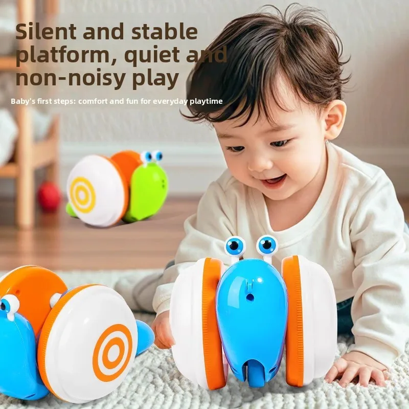 Childrens with Rope Guide Crawl Snail Suitable Toddler Toys Learning Walk Toys for Kids 2 To 4 Years Old Birthday Christmas Gift
