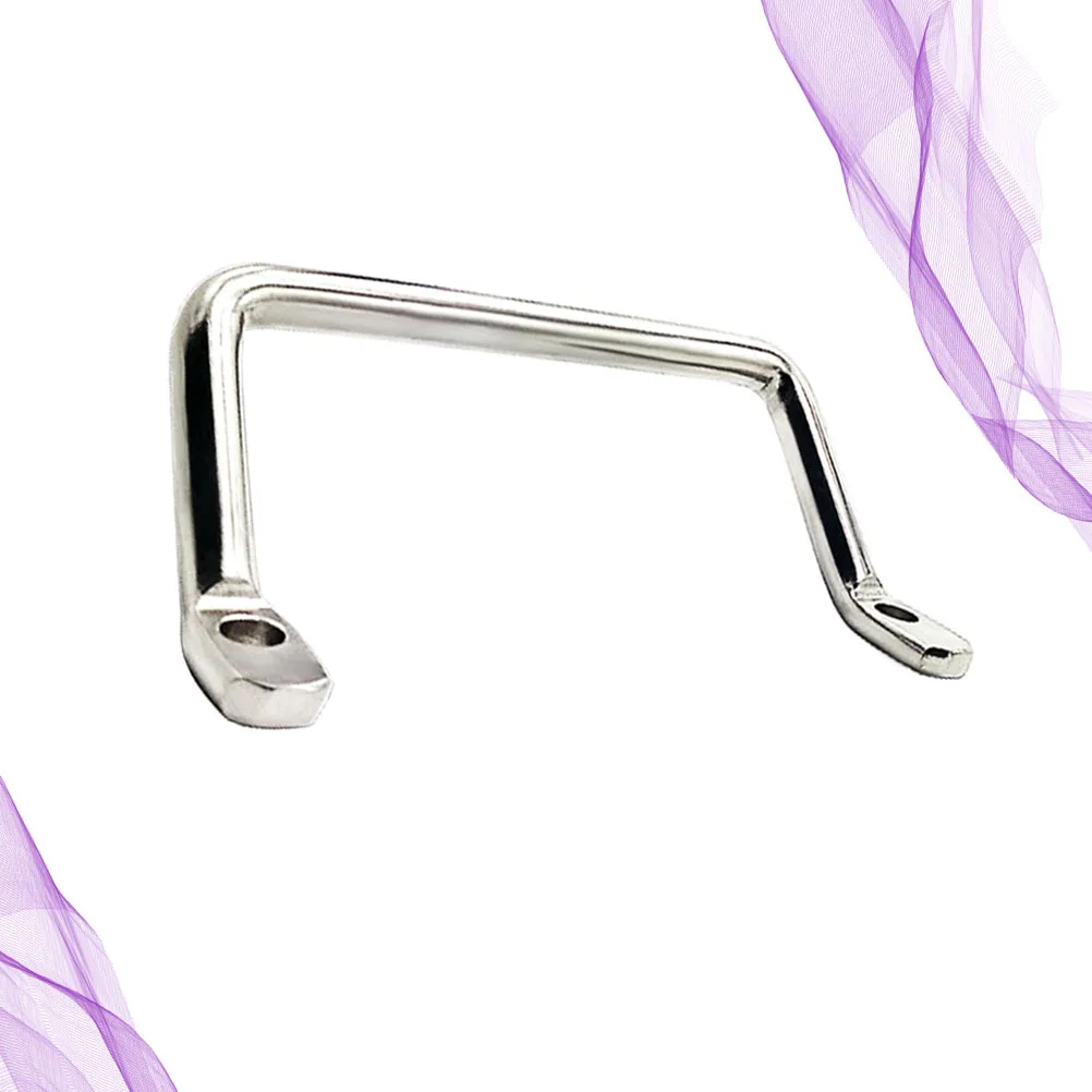 

1pc Stainless Steel Pull 100Mm Silver Industrial Cabinet Hardware Round Bar Durable Equipment Box Handle For Toolbox Sliding