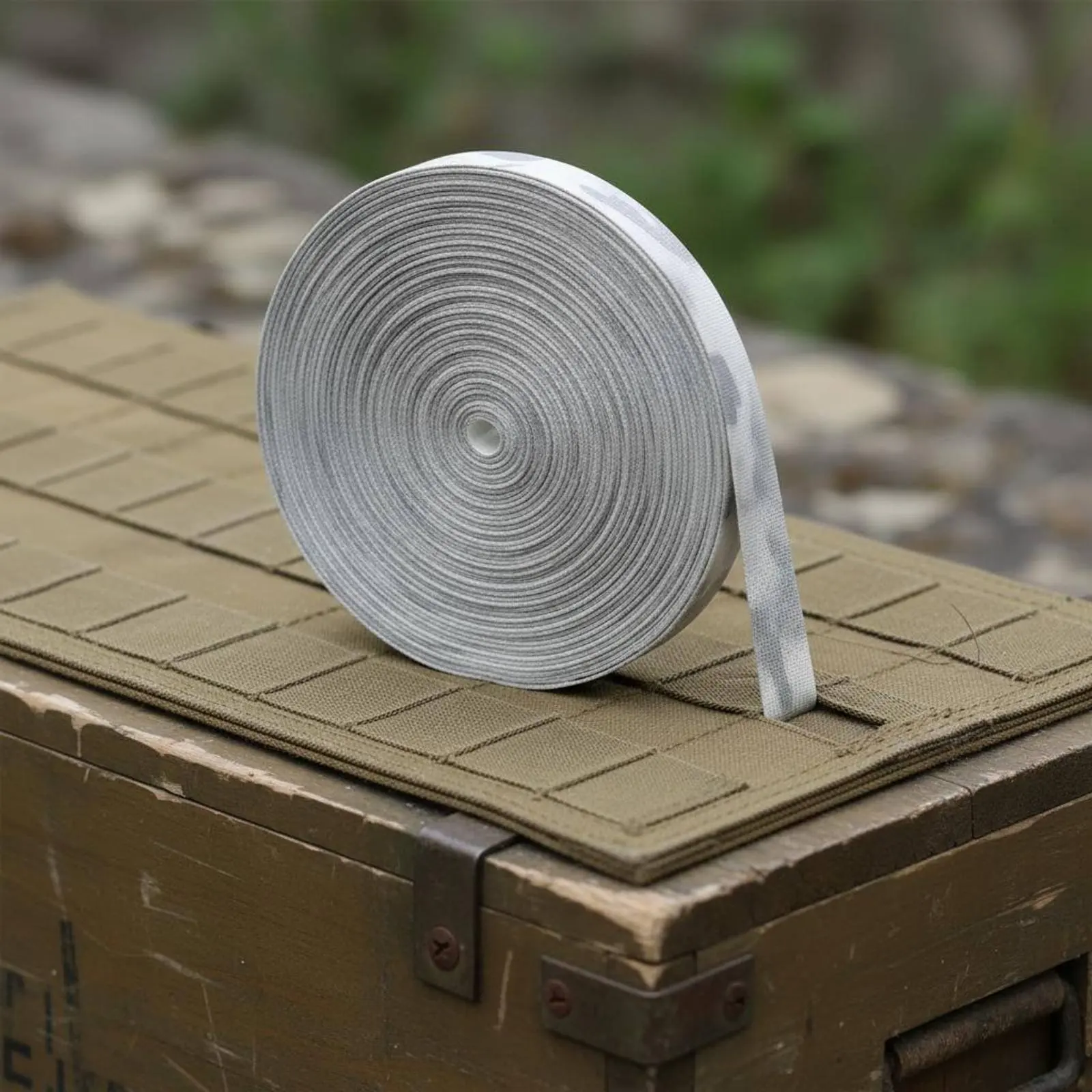 

98 метров, 25 мм, стропа для ремней с возможностью нарезки по длине, совместимая с MOLLE, с рисунком Disruptive Pattern, материал для рукоделия