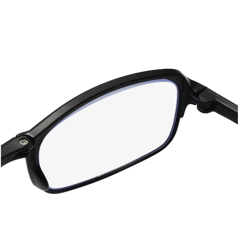 نظارات قراءة قابلة للطي وصندوق إطار أسود أحمر مضاد للضوء الأزرق نظارات محمولة TR90 نظارات بعيد النظر الديوبتر + 1.0 + 1.5