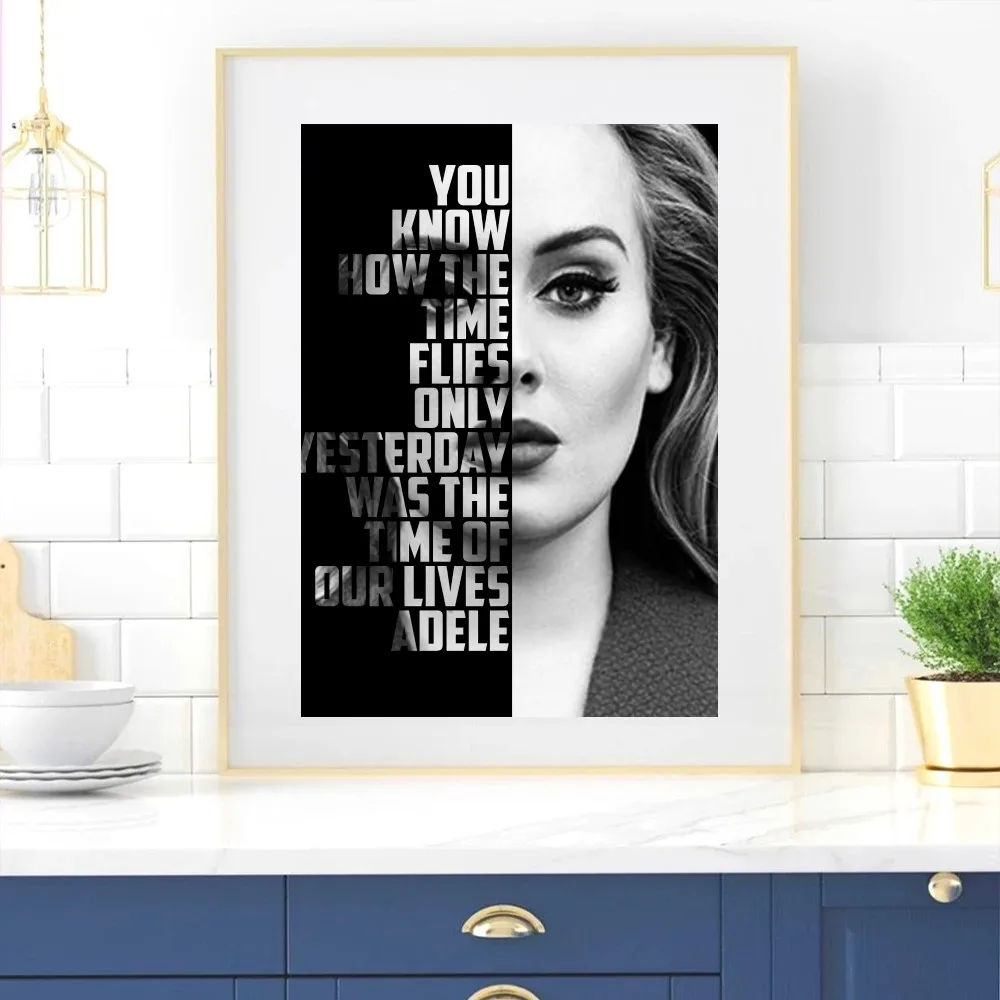 Sexy Singer Adele Poster Home Room Decor Livingroom Bedroom Aesthetic Art Wall Painting Stickers