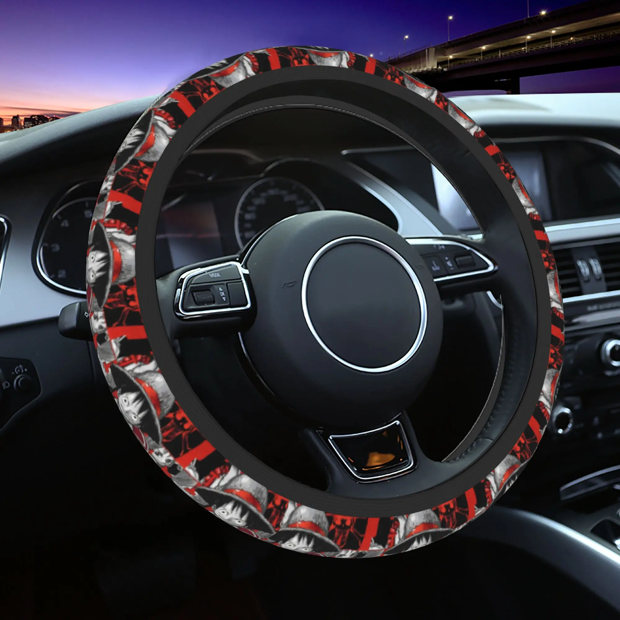

Steering Wheel Covers One Piece Soft Luffy Zoro Sanji Steering Wheel Cover Car-styling Fashion Steering-Wheel Accessories