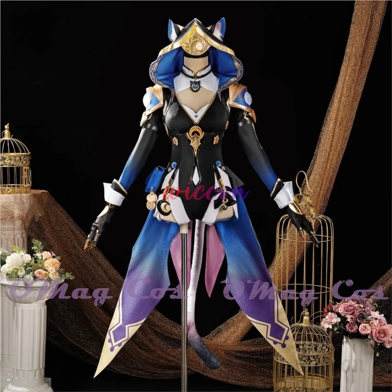 

Honkai Star Rail Cipher Cosplay Costume Wig Uniform Cipher Cifera Bodysuit Hat Tail Amphoreus Halloween Party Women Girls Props