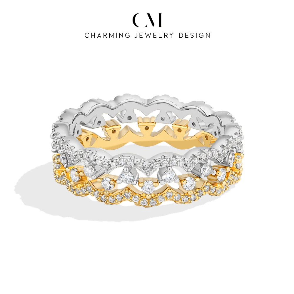 

CHARMING 2026 New Classic Lace Luxury ring S925 Silver Moissanite Ring for Women party Fine Jewelry Birthday Gift with elegance