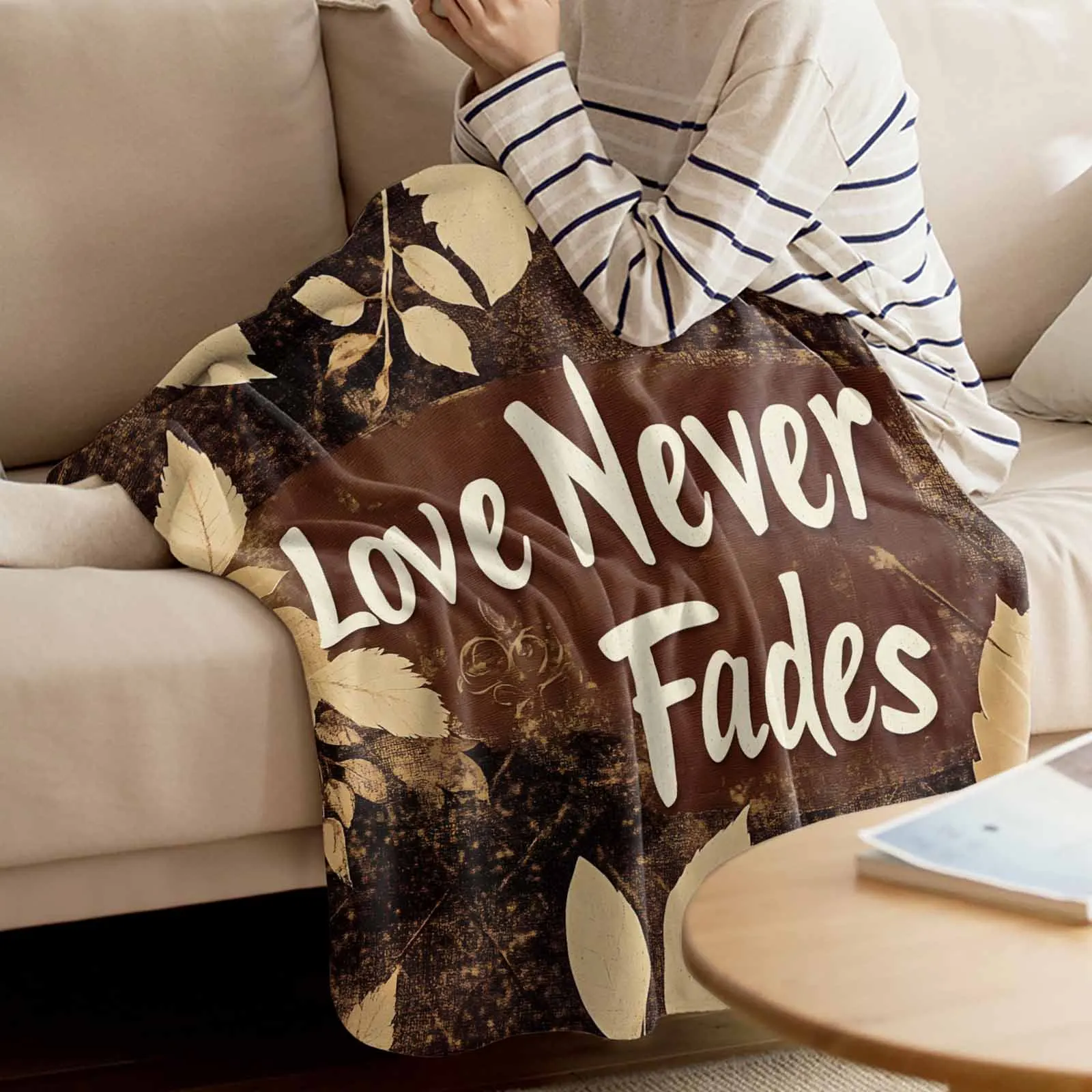 

Abstract Leaves Texture Throws Blankets for Sofa Bed Winter Soft Plush Warm Sofa Throw Blanket Holiday Gifts