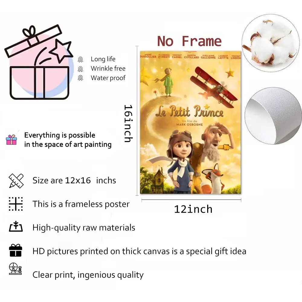 لو بيتي برينس اللوحة الخط قماش المشارك: تجعد الحرة للماء دائم جميع الفضاء جدار ديكور