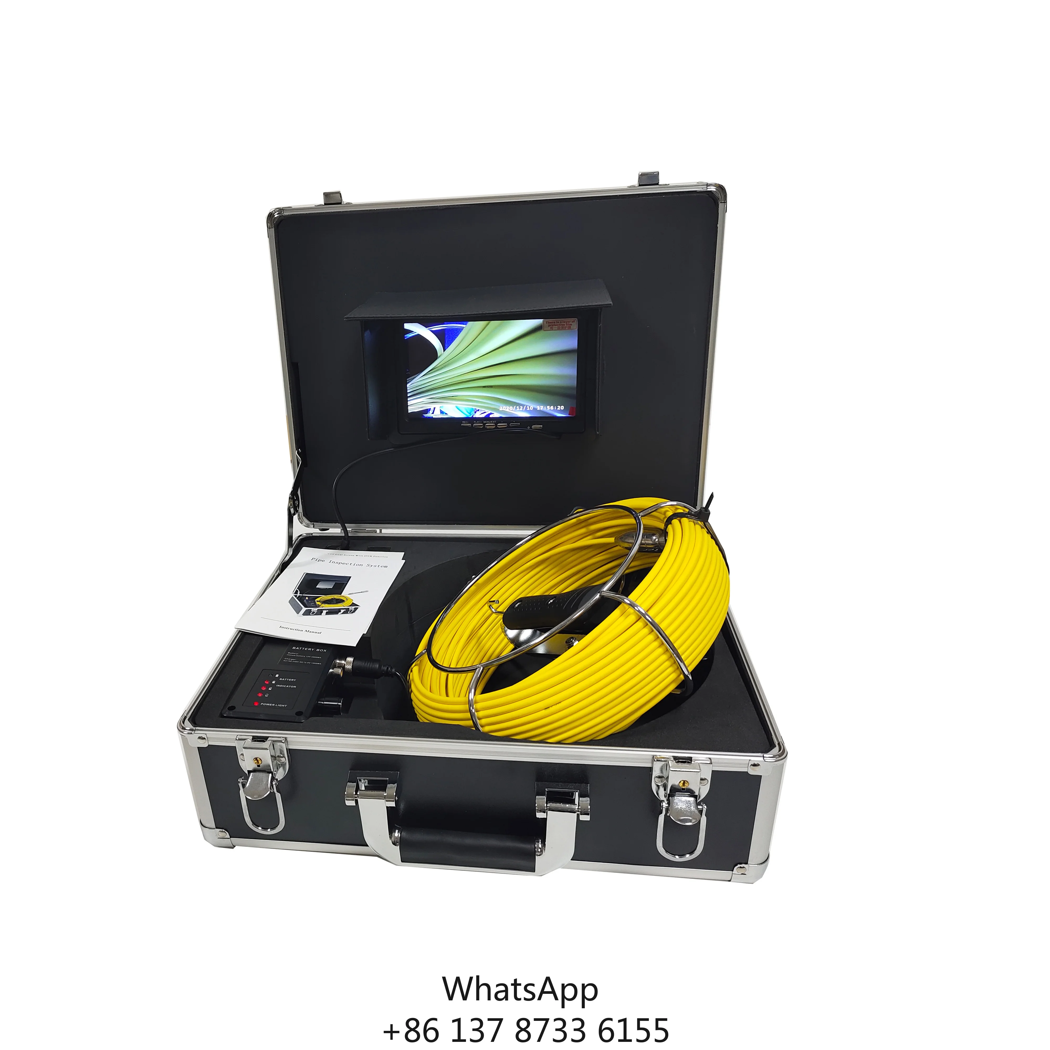 

20M Cable Sewer Pipe Inspection Camera, Endoscope Video Plumbing System With 7" Monitor, 1200TVL Drain Snake Camera