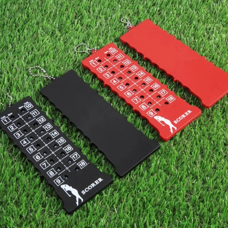 PGM 1pcs Golf Scorer Square 18 Hole Golf Supplies Accessories Black Red Random Color 15.5x6cm JFQ002