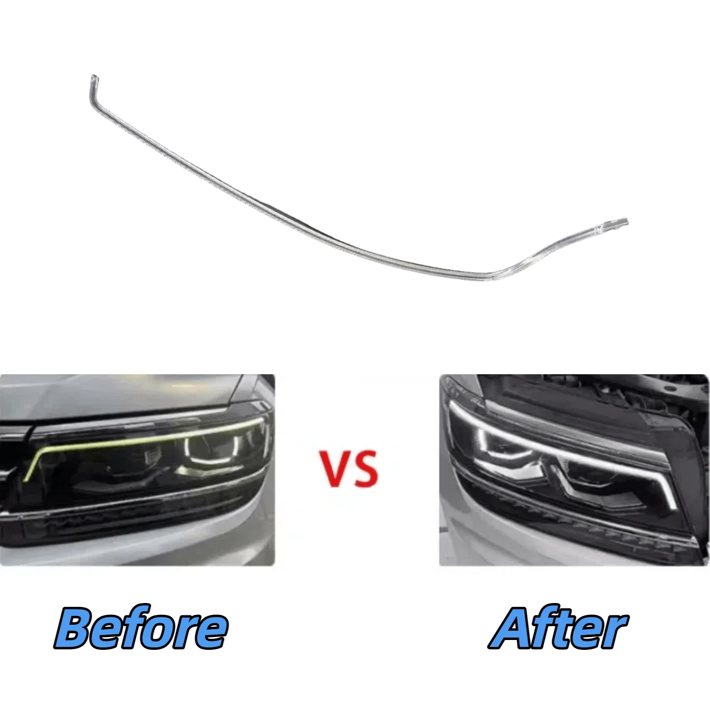 

Acrylic Tubes For VW Tiguan L 2017 2018 2019 2020 LED Car Headlight DRL Light Guide Plate Daytime Running Light Guide Angel Eyes