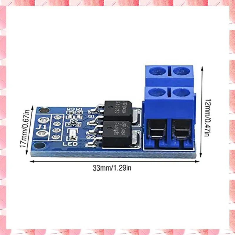 JAJA 30PCS Módulo MOSFET DC 5V-36V 15A (Max 30A) 400W Dual High-Power 0-20Khz PWM DC Controlador de velocidade do motor