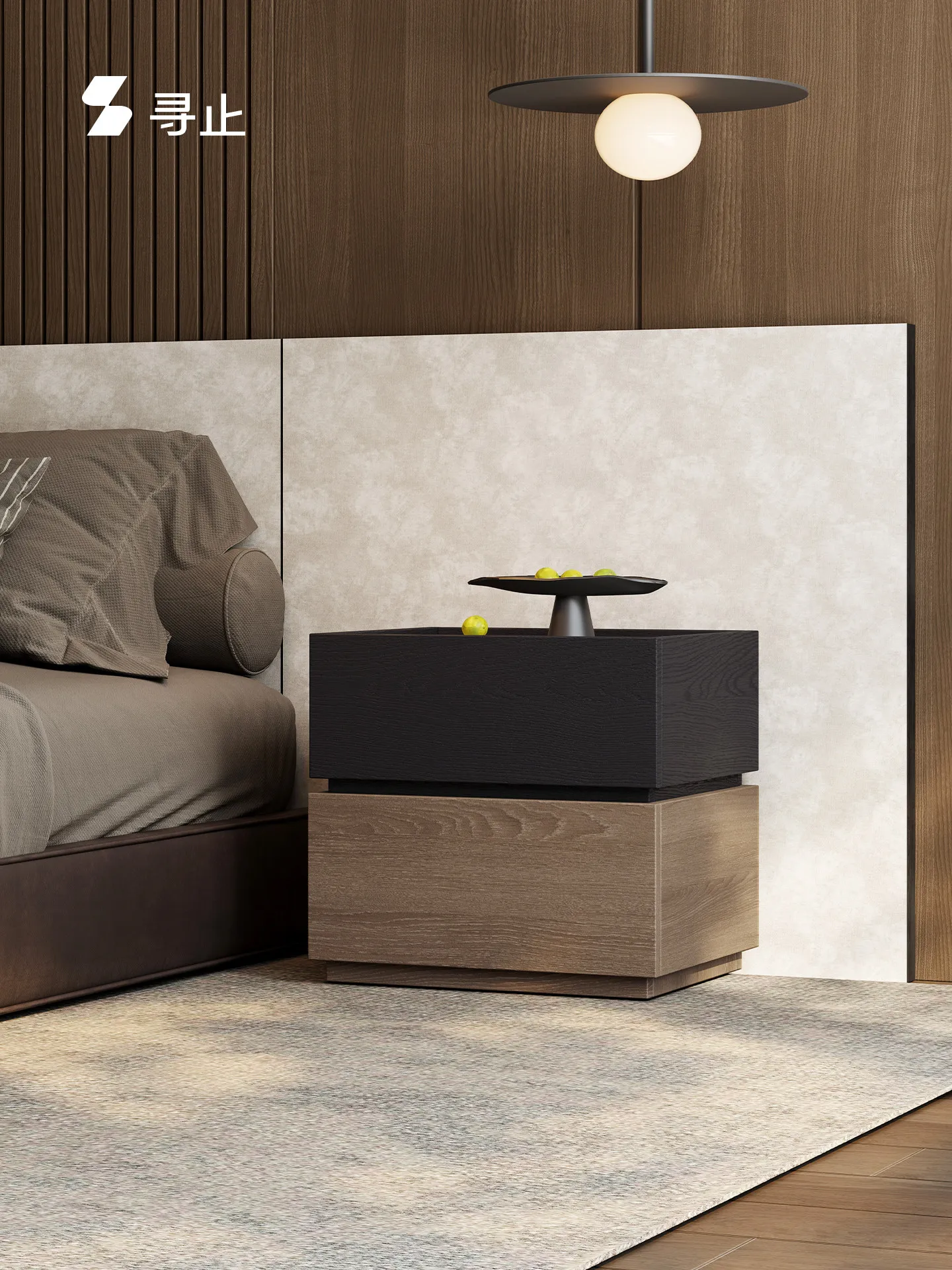 C13-building block bedside table bedside storage cabinet italian minimalist