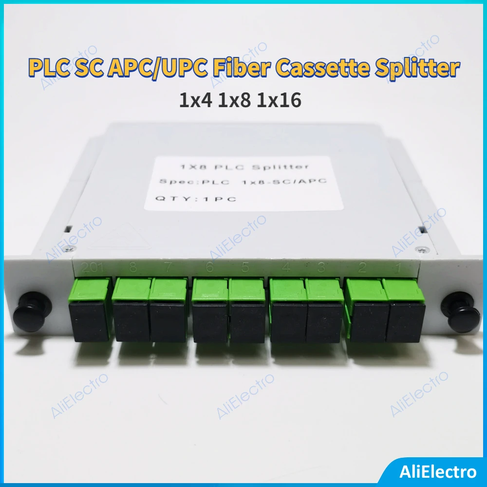 

PLC SC APC/UPC Cassette Insertion Type 1x4 1x8 1x16 Fiber Optic Splitter Fiber Optical Box FTTH PLC Splitter box Free Shippping